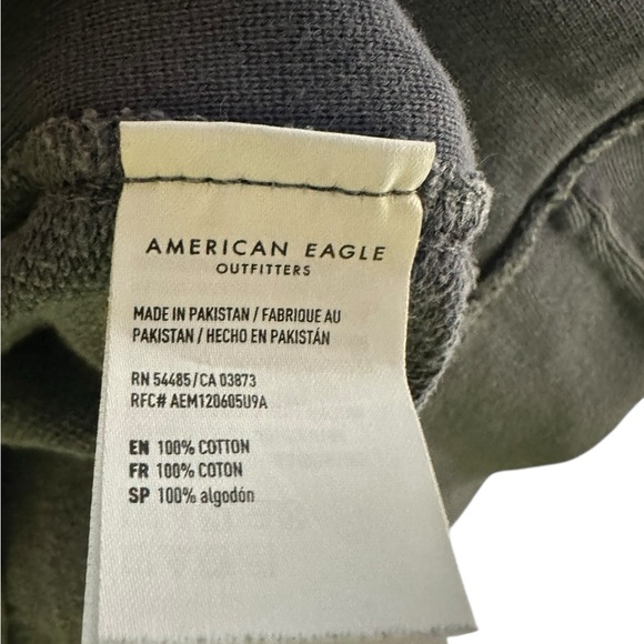 American Eagle Men’s Hoodie Sweatshirt Blue Graphic Logo Pullover Size M - Picture 9 of 11